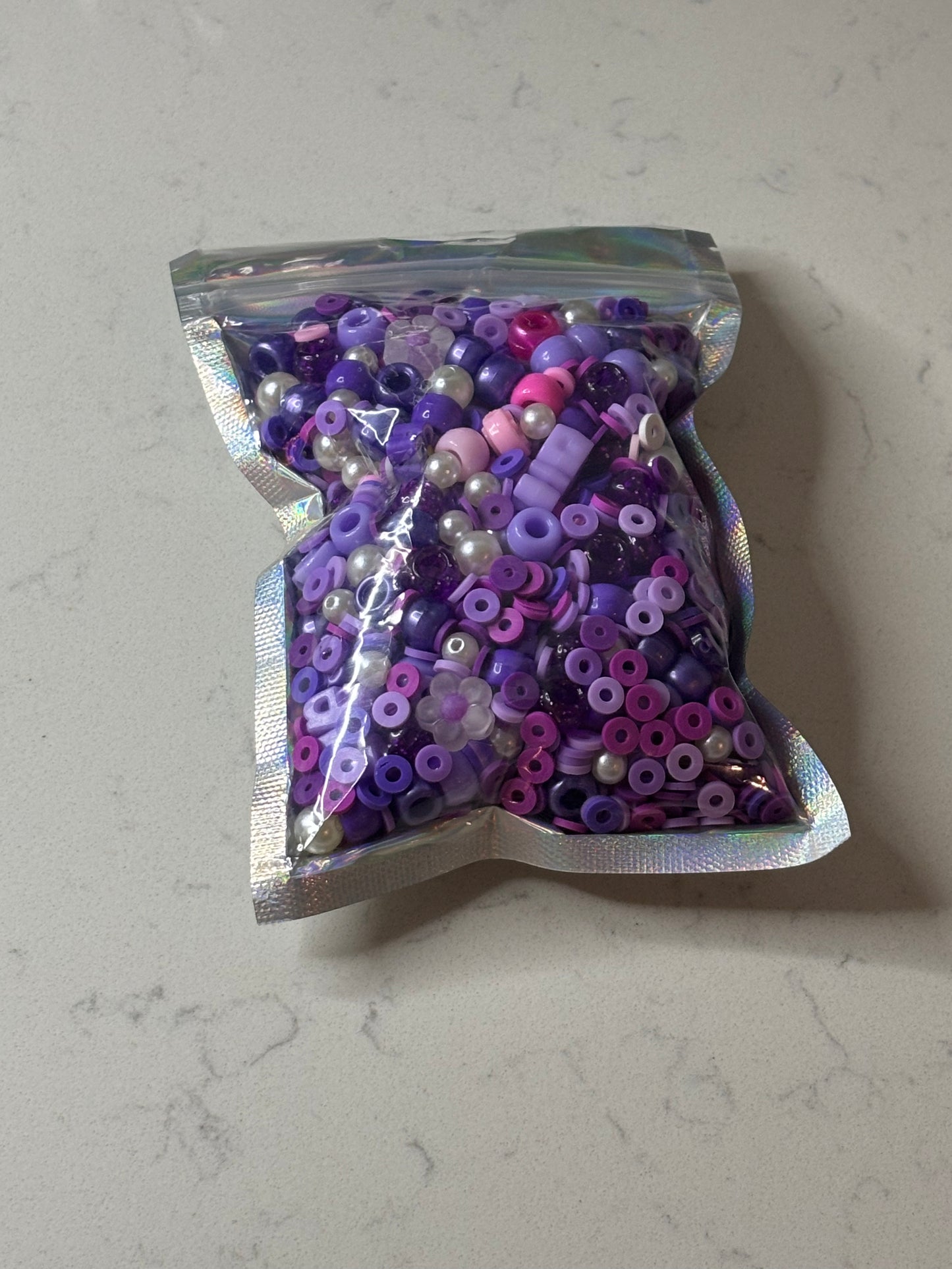 Purple bead confetti 9 scoop pack