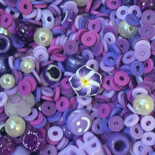 Purple bead confetti 9 scoop pack
