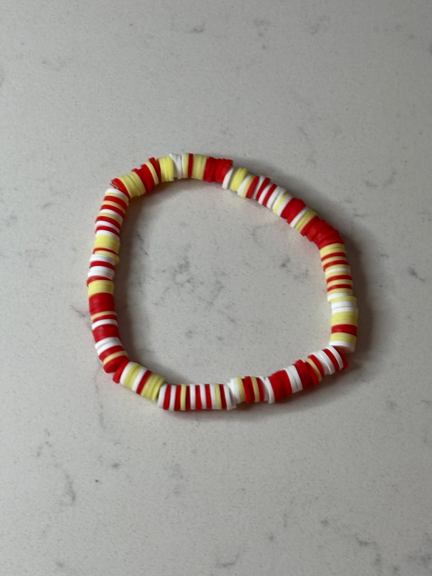 KC clay beaded bracelet