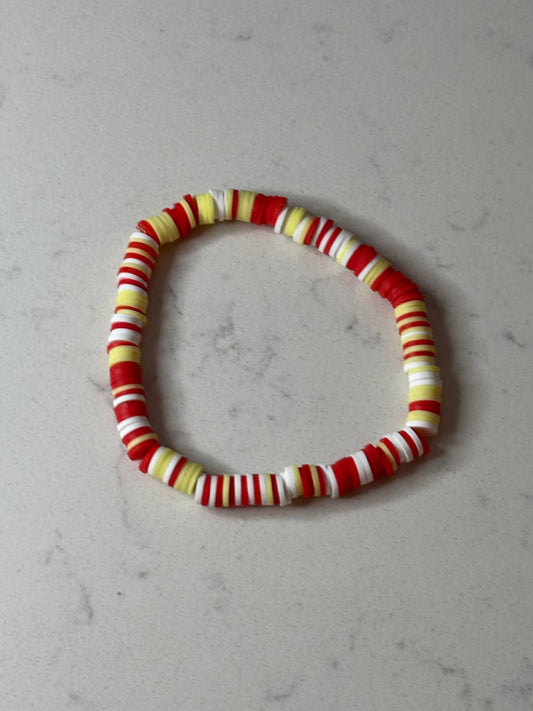 KC clay beaded bracelet