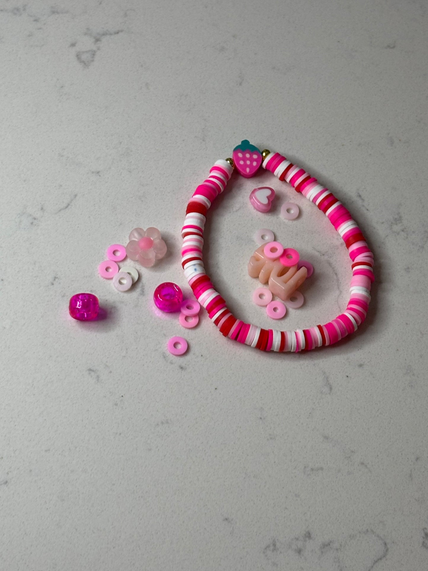 Pink bead confetti 9 scoop pack