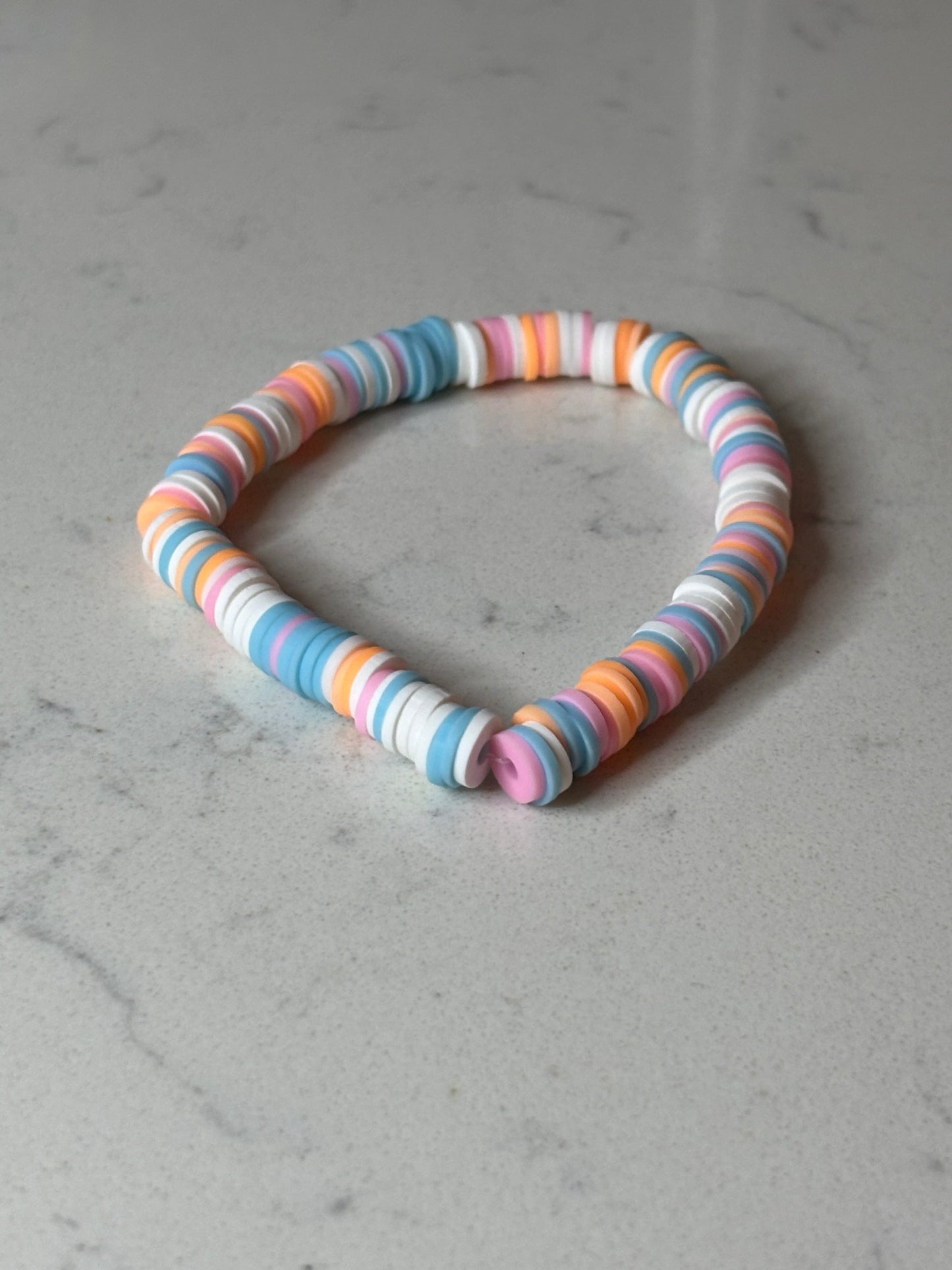 Confetti ice cream clay beaded bracelet