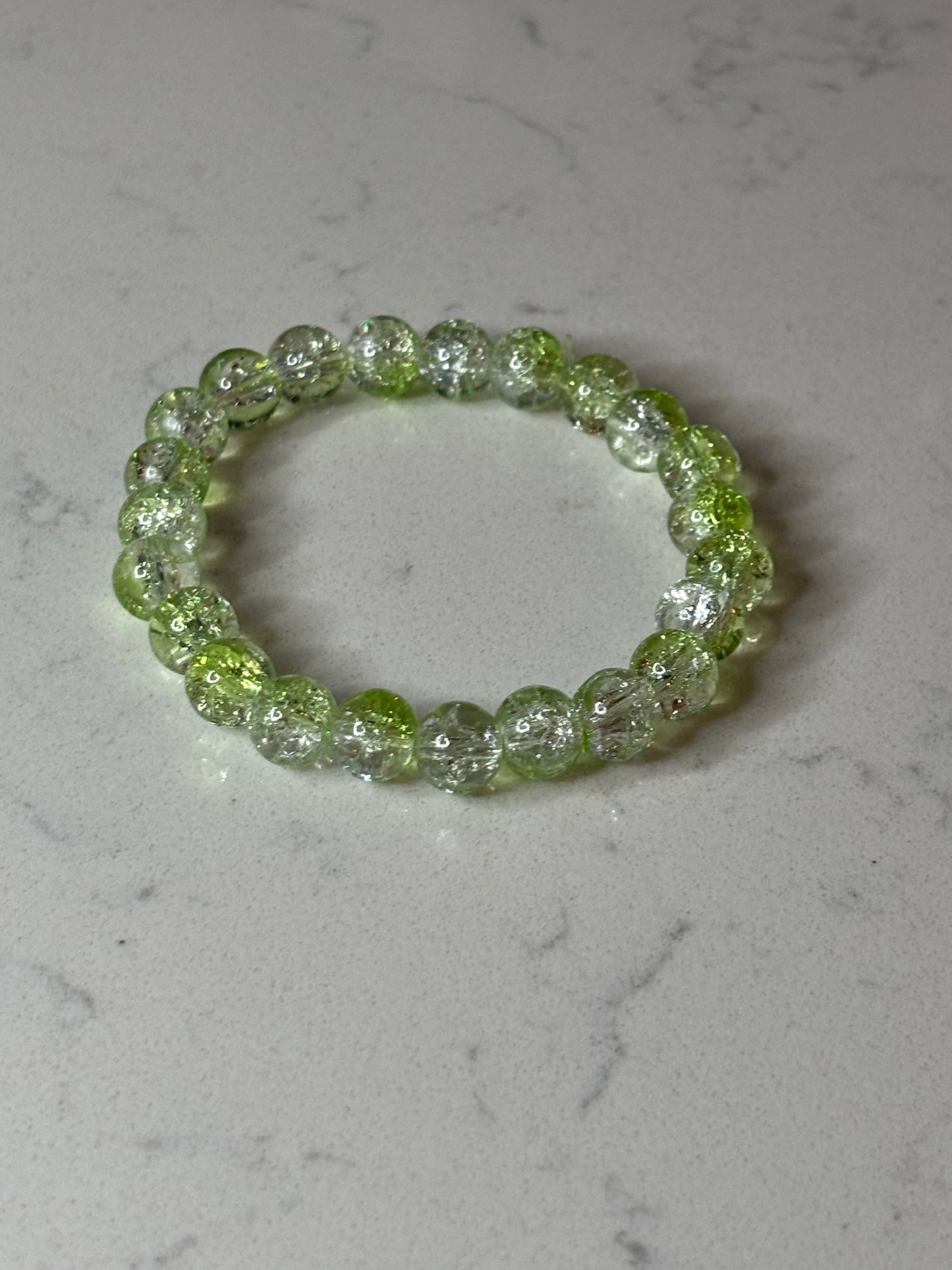 Light Green Glass Beaded Bracelet