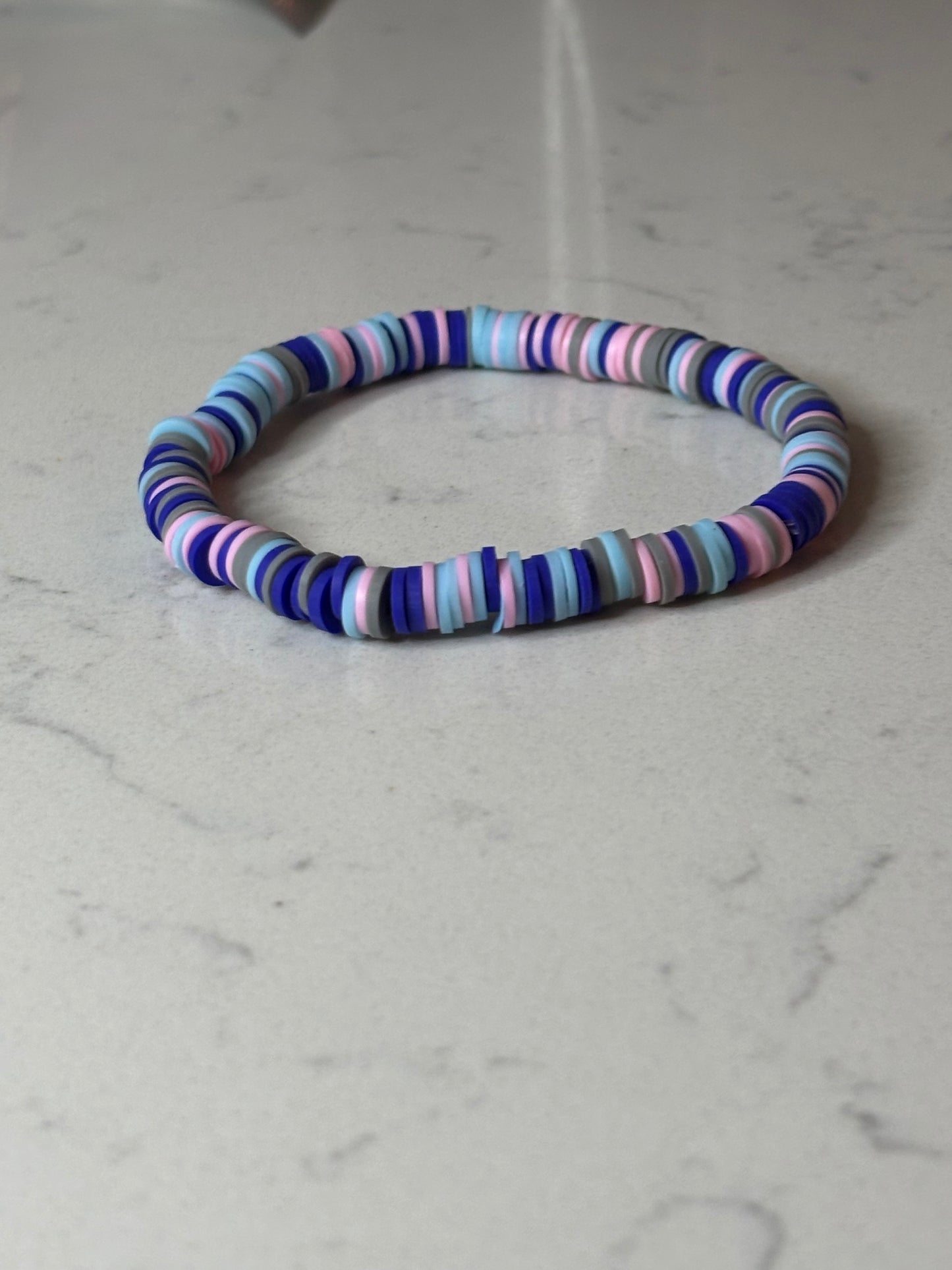 Midnight ride clay beaded bracelet