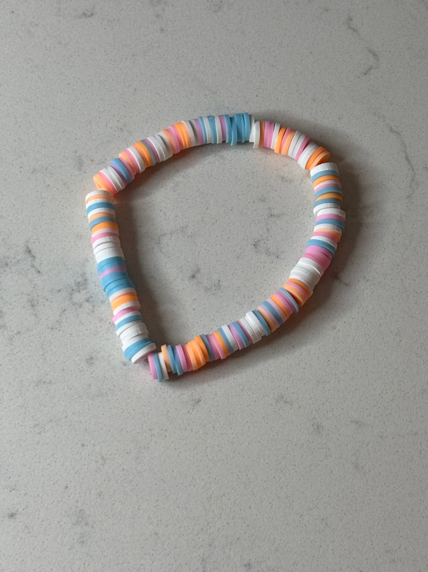 Confetti ice cream clay beaded bracelet