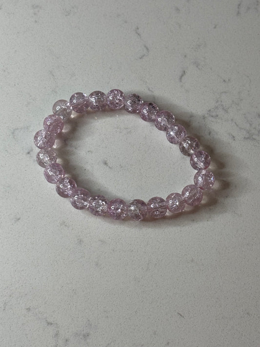 Light Pink Glass Beaded Bracelet