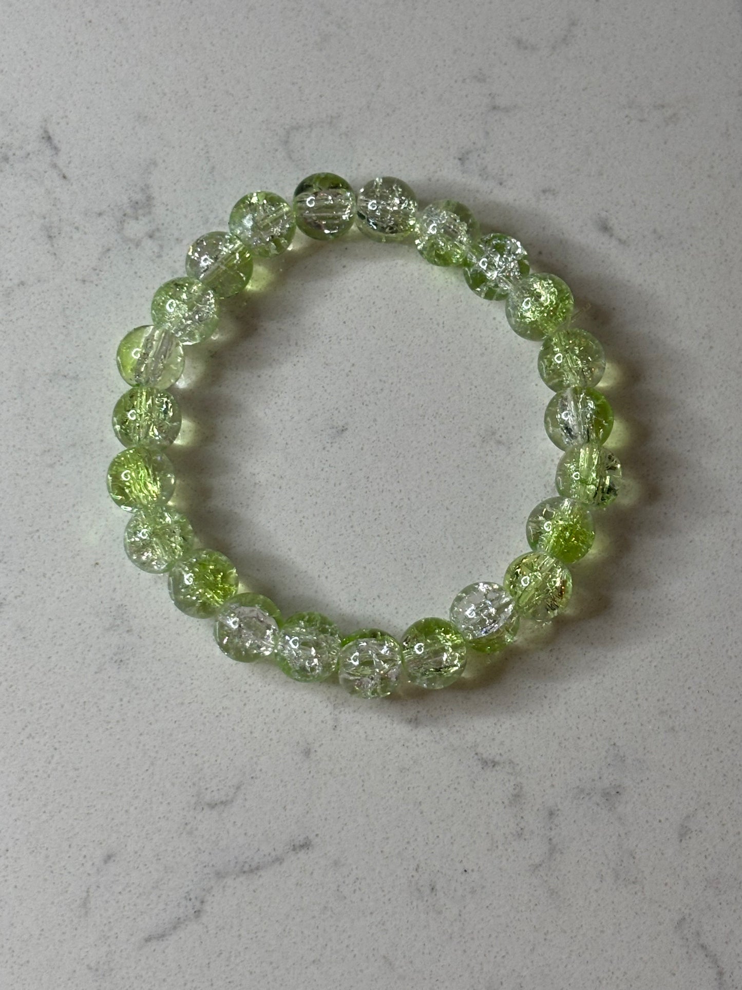 Light Green Glass Beaded Bracelet