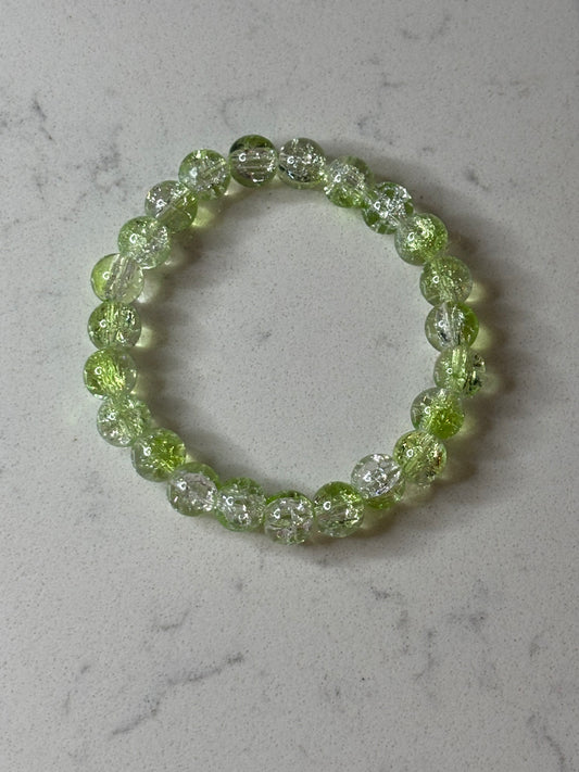 Light Green Glass Beaded Bracelet