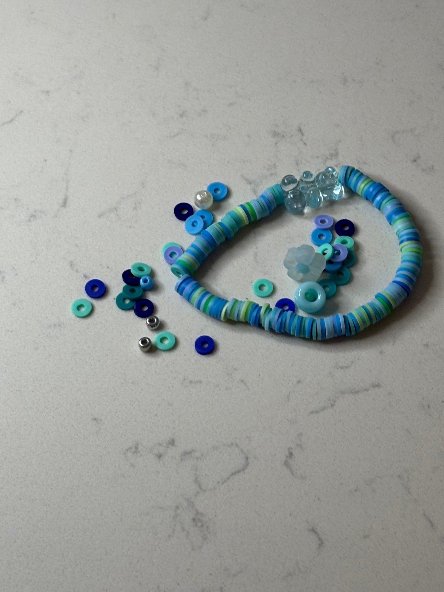 Blue bead confetti