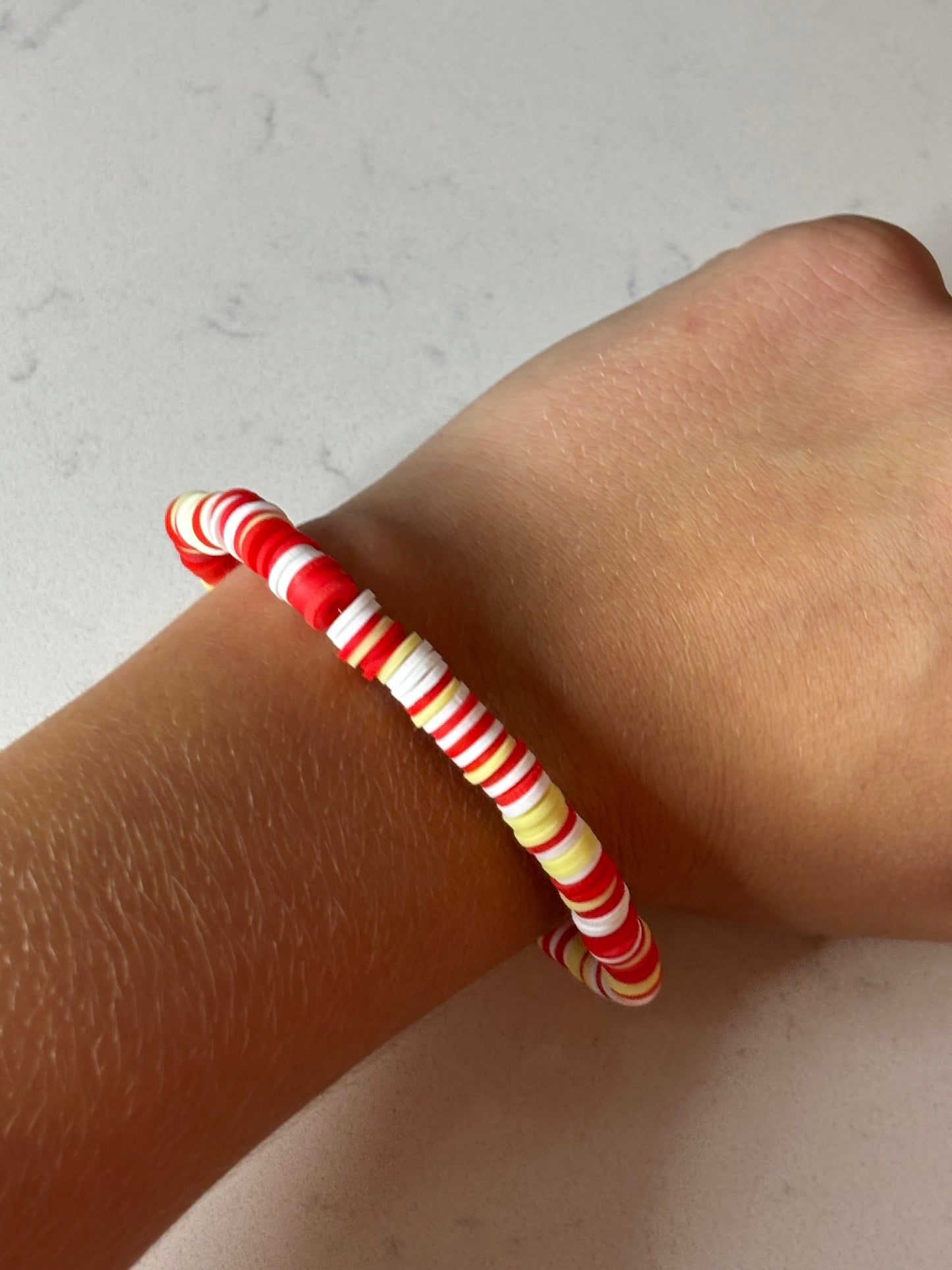 KC clay beaded bracelet