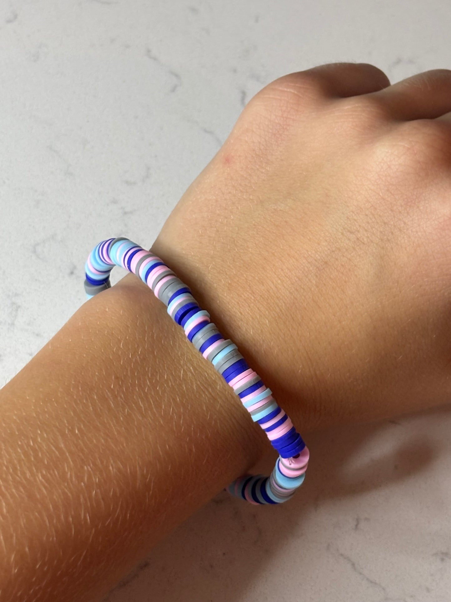 Midnight ride clay beaded bracelet