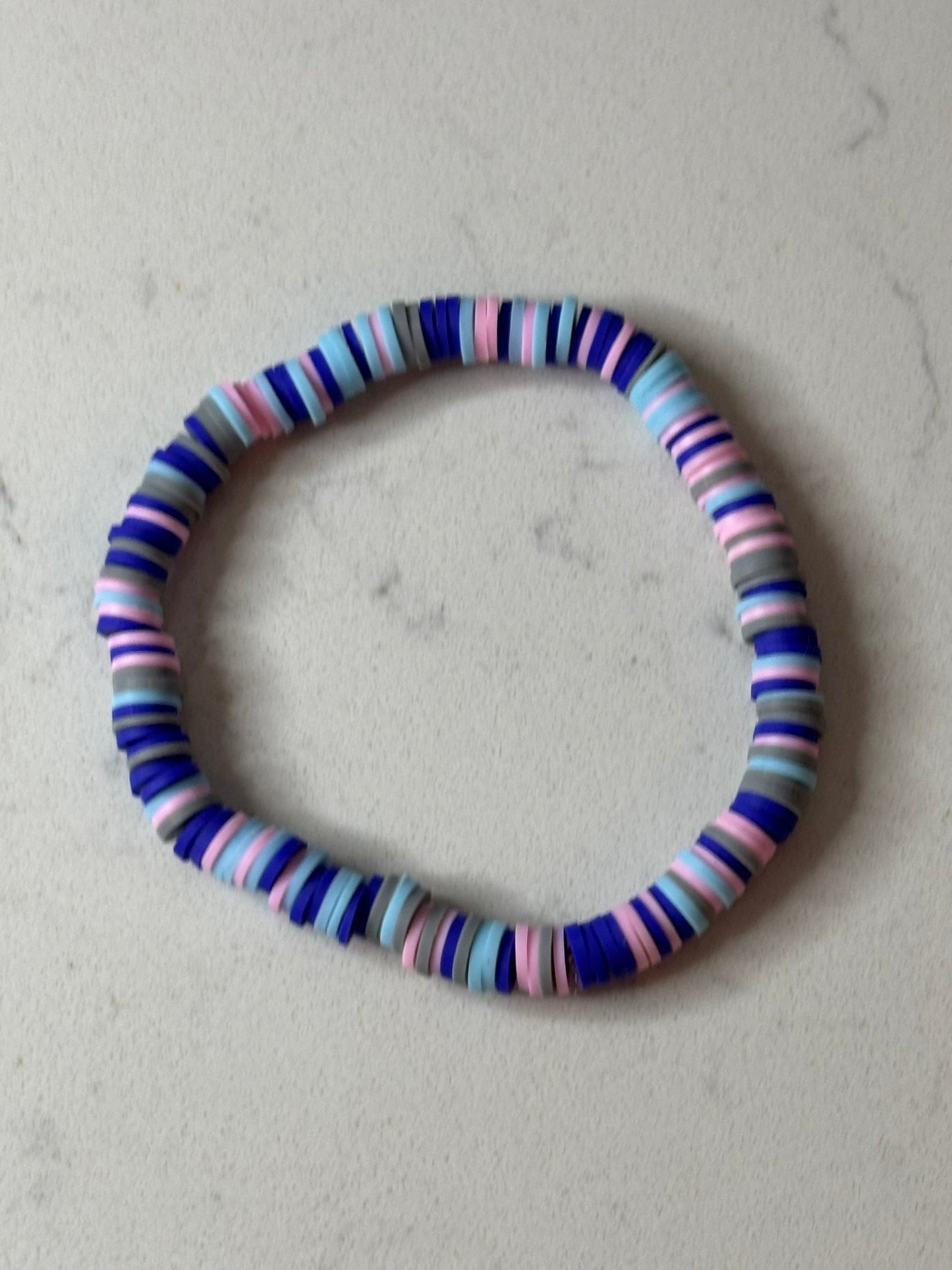 Midnight ride clay beaded bracelet