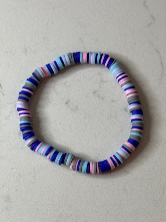 Midnight ride clay beaded bracelet
