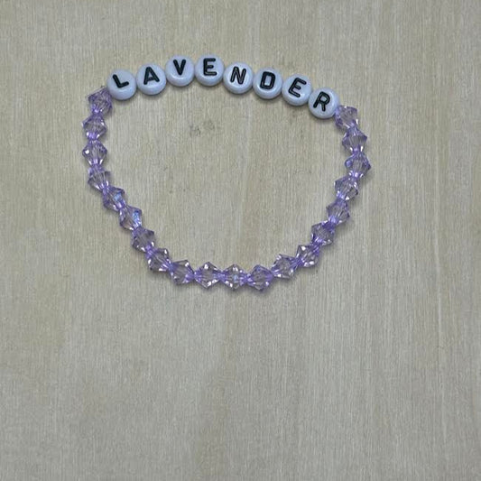 Lavender bicone beaded bracelet