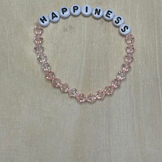 Happiness bicone beaded bracelet