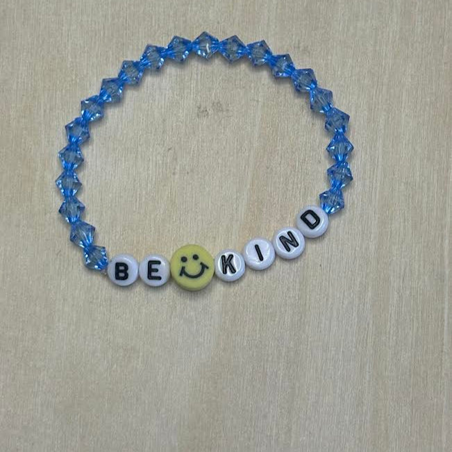 Be kind bicone beaded bracelet