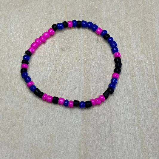 Midnight vibes clay beaded bracelet