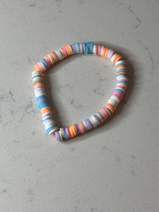 Confetti ice cream clay beaded bracelet