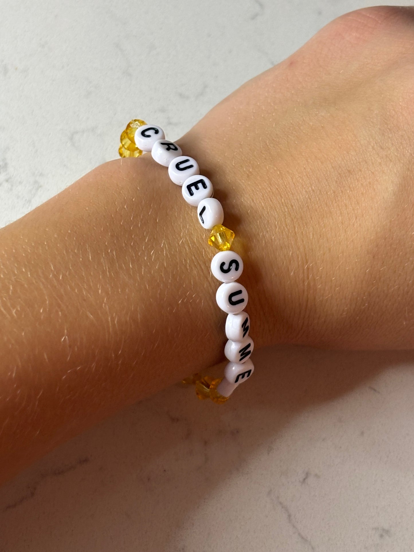Cruel summer bicone beaded bracelet