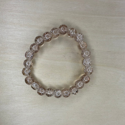 Tan Glass Beaded Bracelet