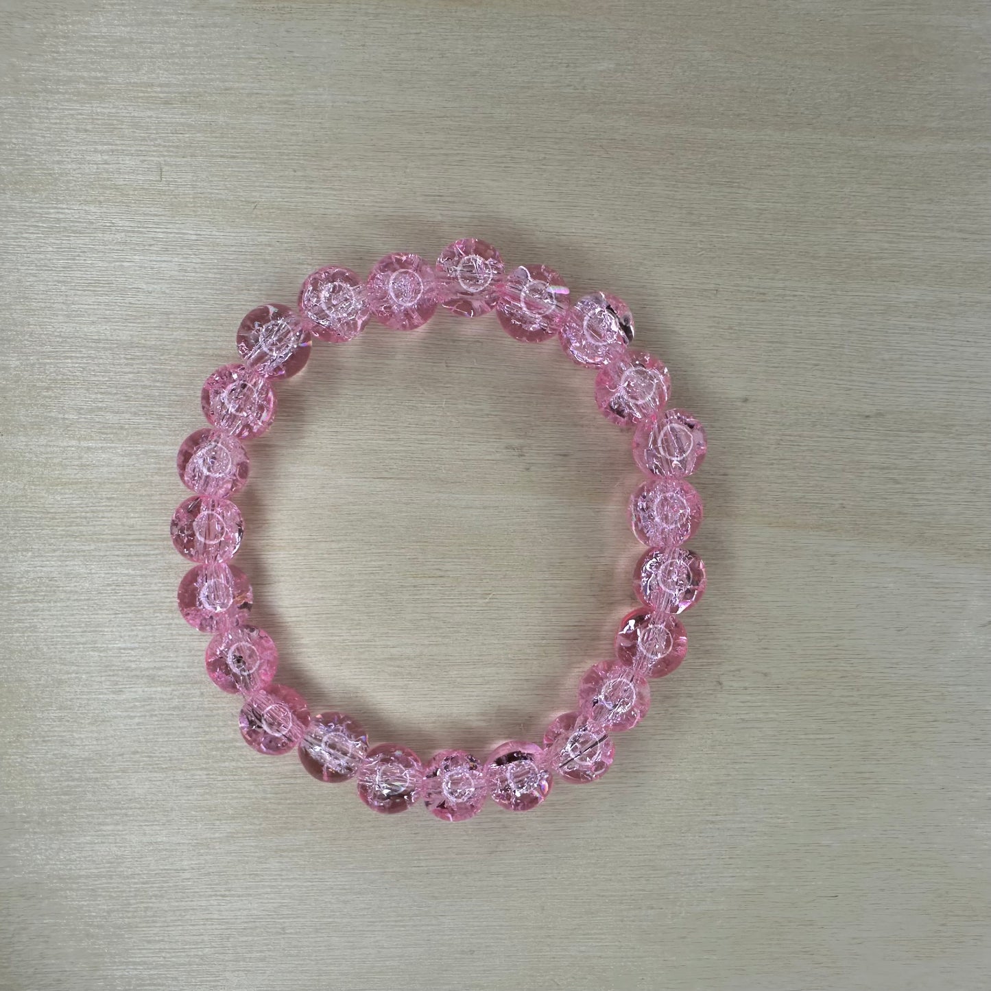 Light Pink Glass Beaded Bracelet