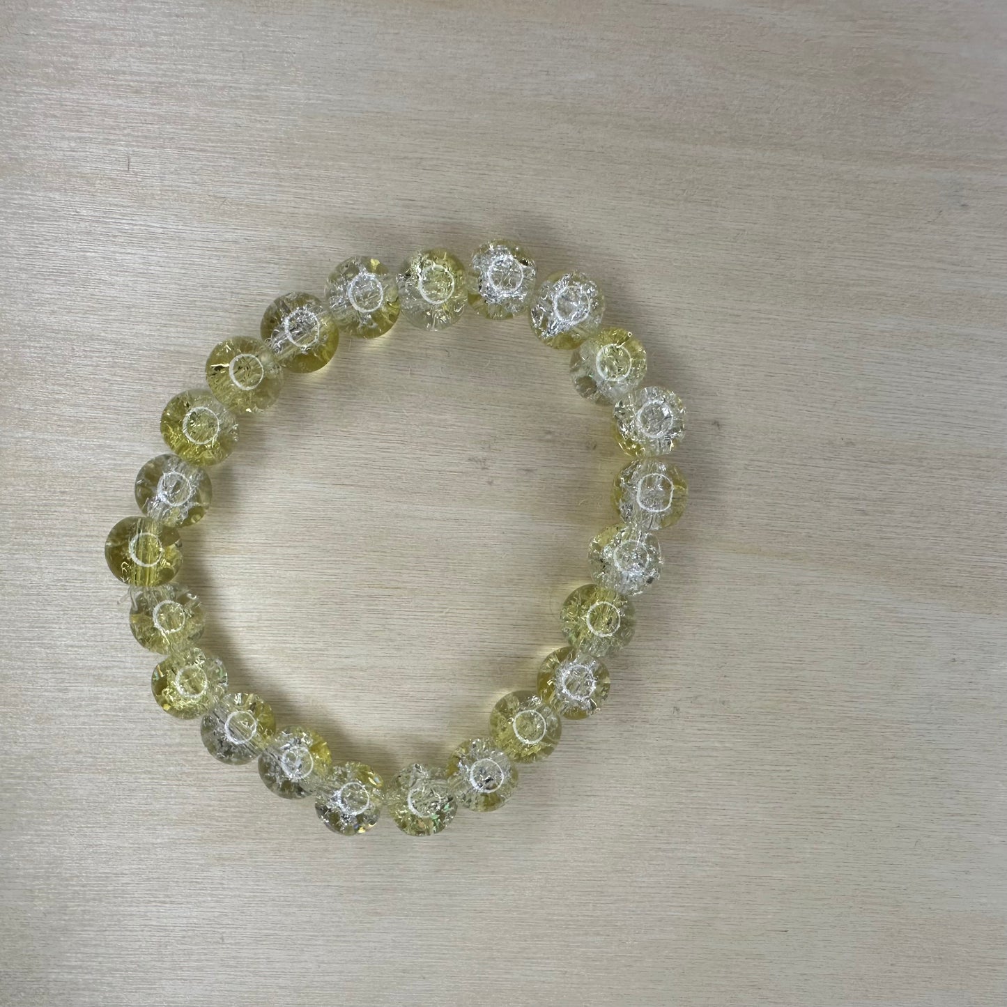 Yellow Glass Beaded Bracelet